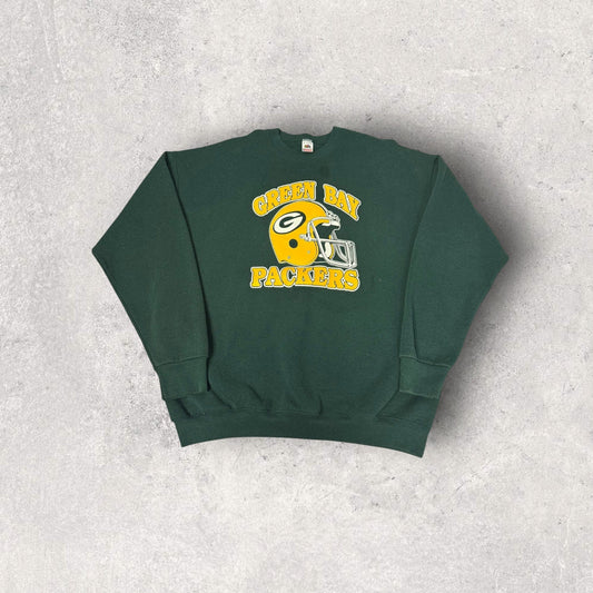 Vintage 90s Fruit of the Loom Green Bay Packers Crewneck- XXL