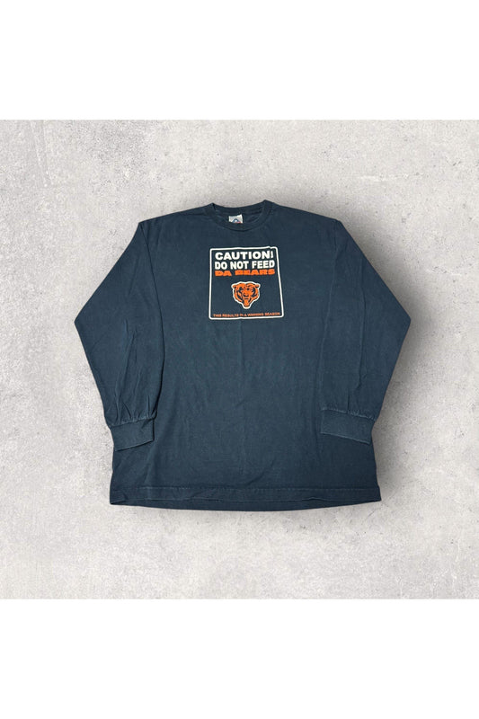 Vintage Alstyle Caution! Do Not Feed Da Bears Chicago Bears Long Sleeve- L
