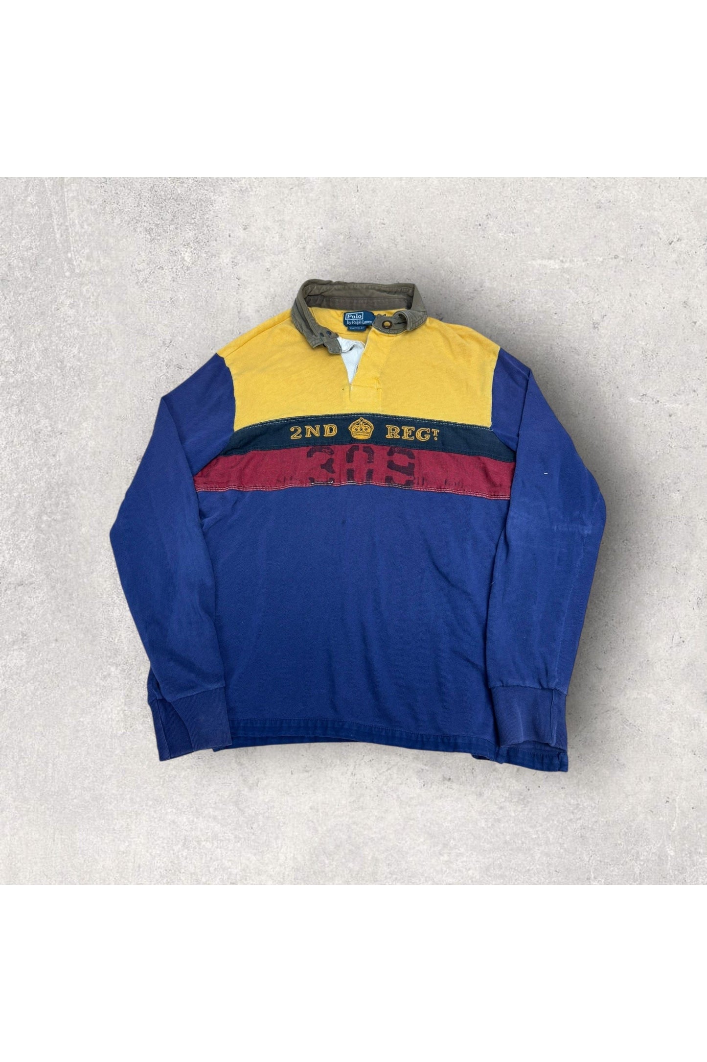 Vintage Polo Ralph Lauren 2nd REG 309 Custom Fit Rugby Polo- L