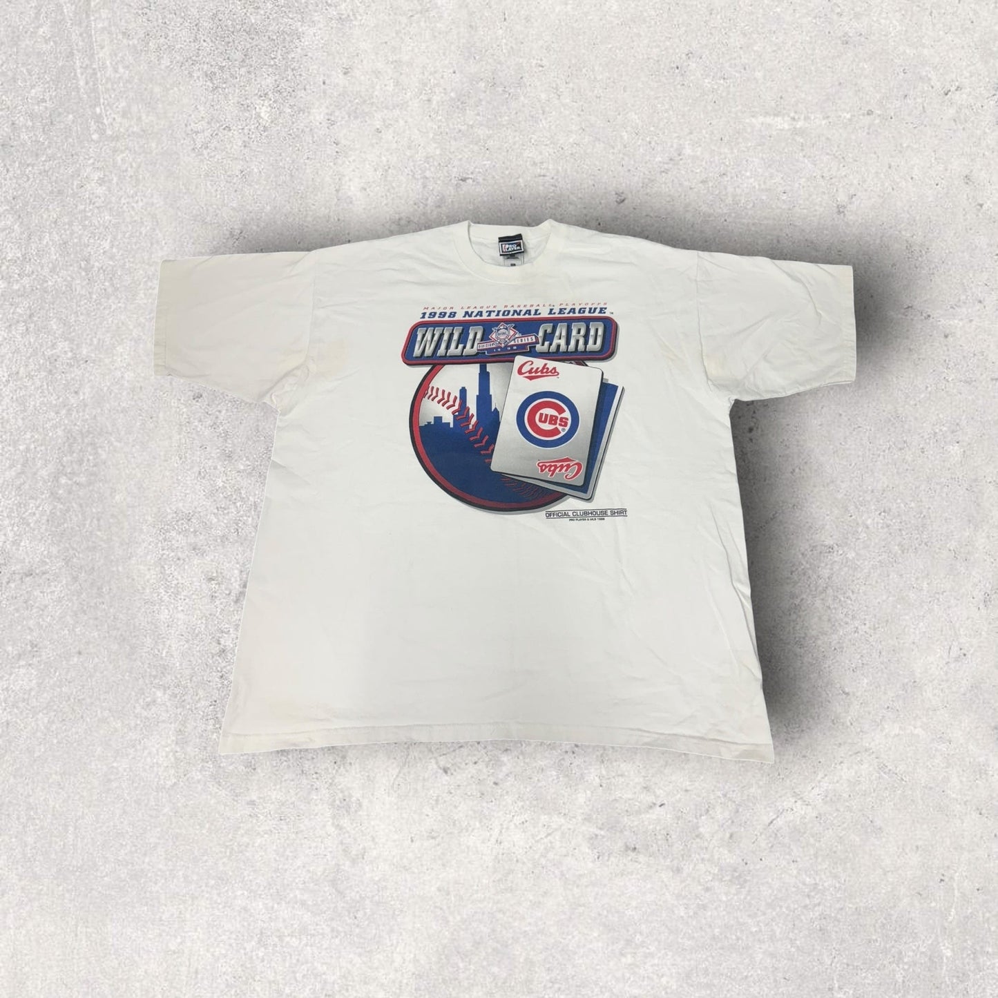 Vintage 1998 Chicago Cubs National League Wild Card Official Clubhouse Shirt- XXL