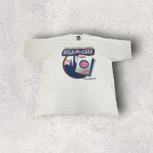 Vintage 1998 Chicago Cubs National League Wild Card Official Clubhouse Shirt- XXL