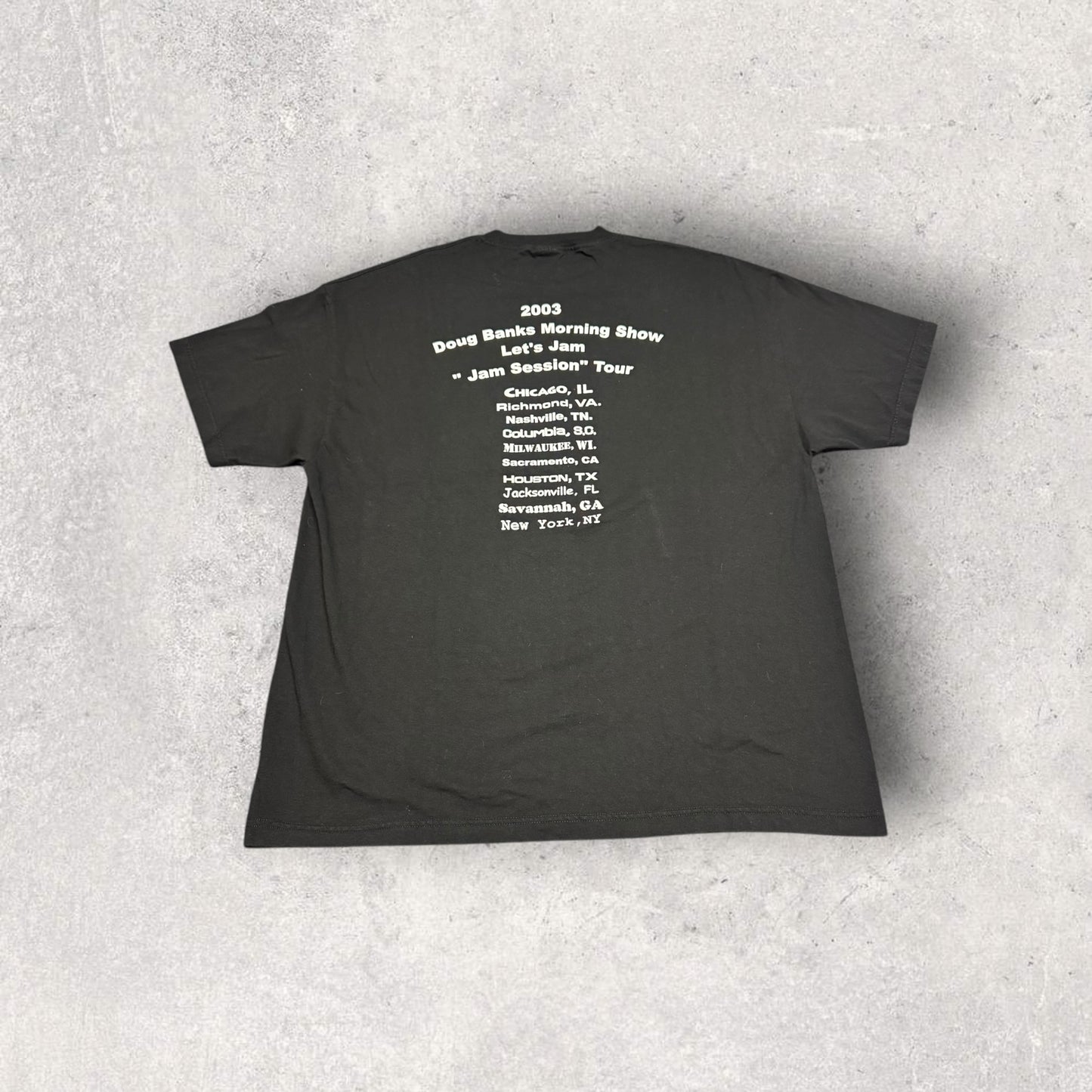 Vintage 2003 Doug Banks Morning Show Let's Jam "Jam Session" Tour Tee- XXL