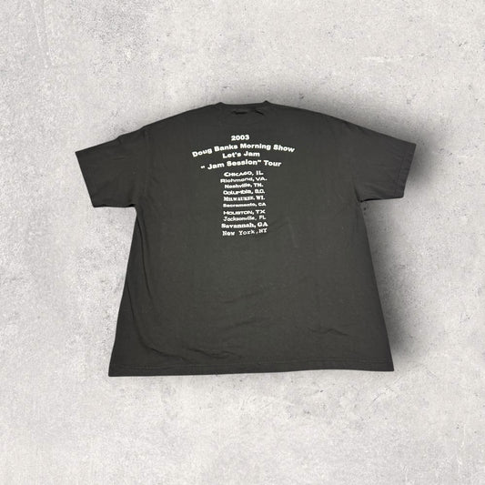 Vintage 2003 Doug Banks Morning Show Let's Jam "Jam Session" Tour Tee- XXL