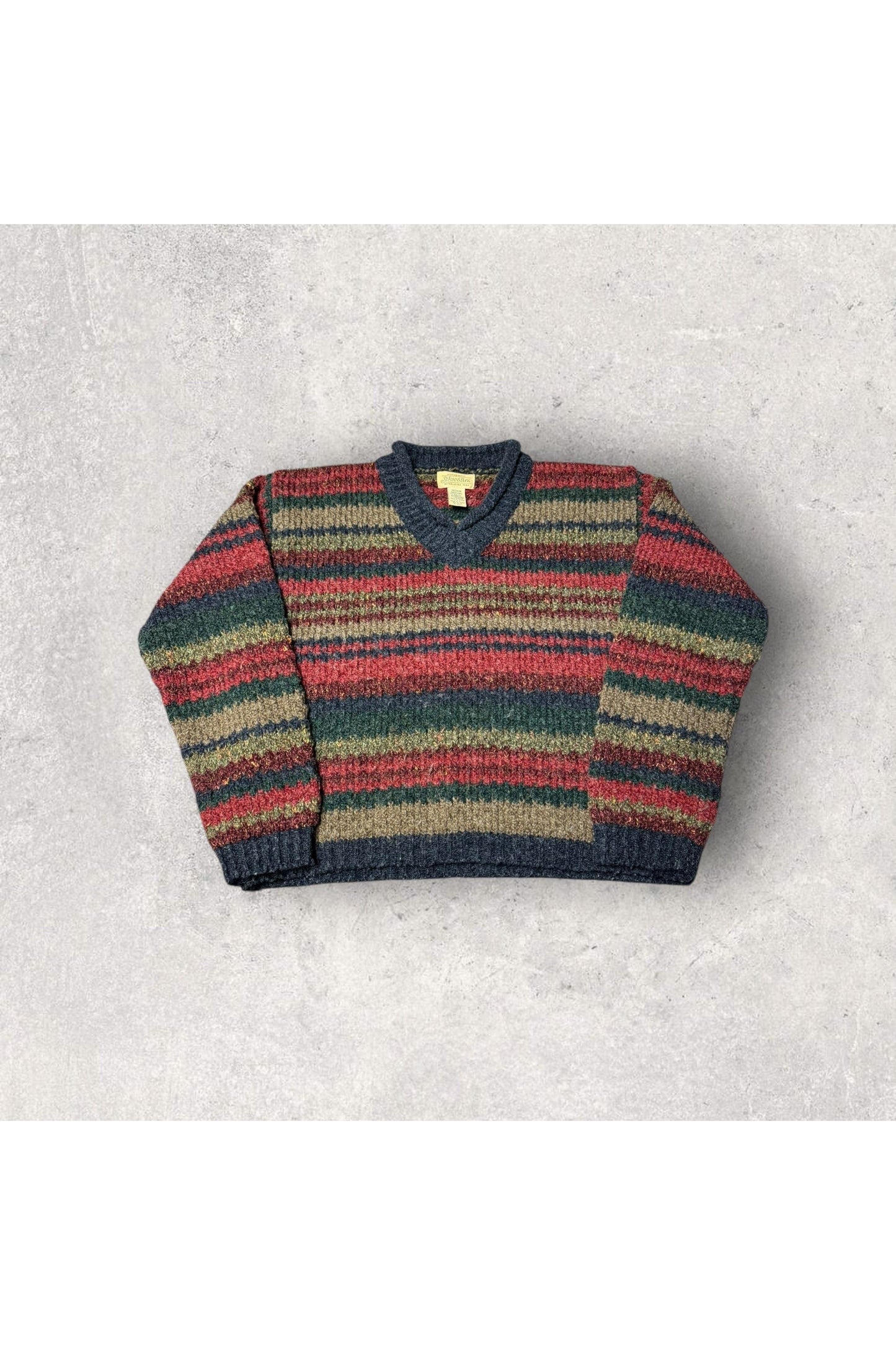 Vintage St. John's Bay Knit V-Neck Sweater- M