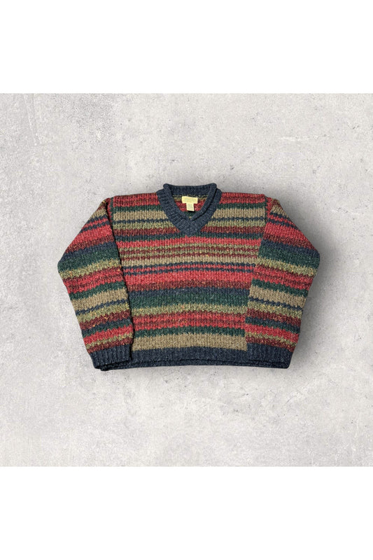 Vintage St. John's Bay Knit V-Neck Sweater- M