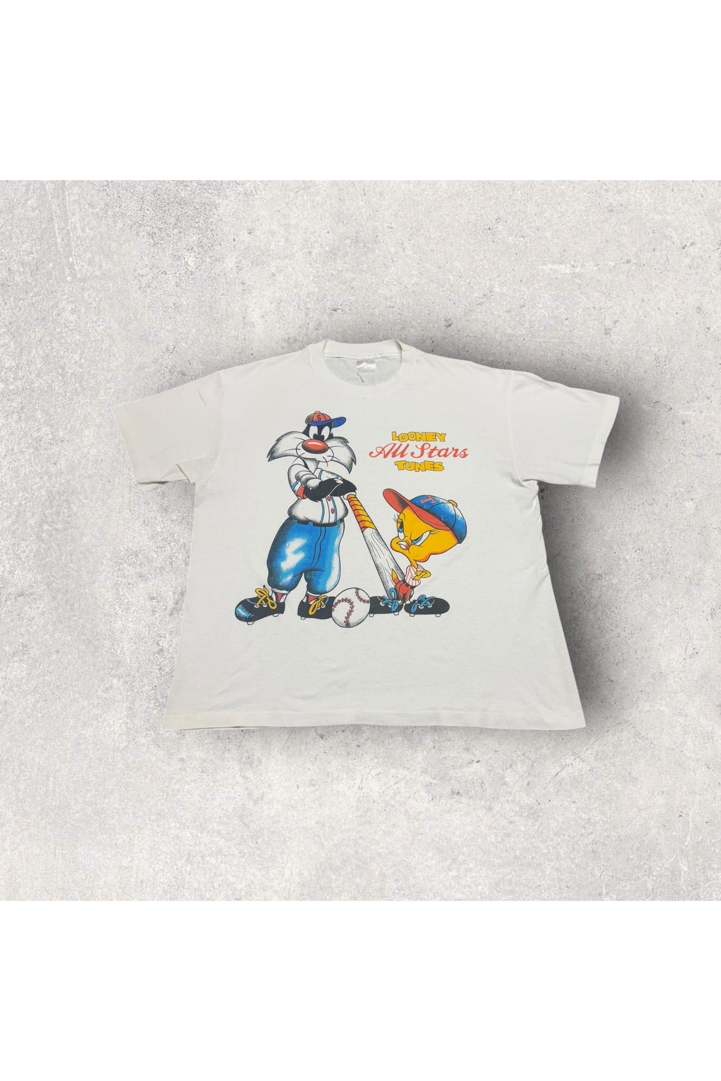 Vintage 90s Single Stitch Looney Tunes All Stars Tweety x Sylvester Tee- XL