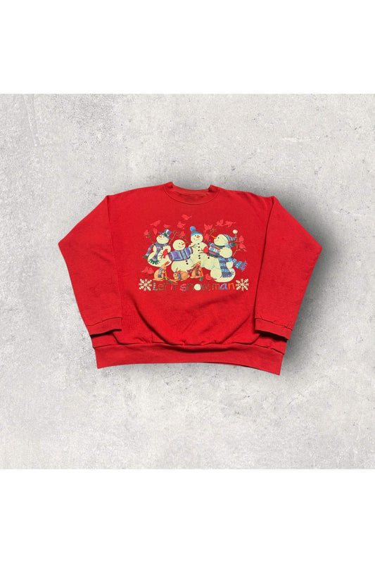 Vintage Atlas Sportswear Made In USA Let It Snow Christmas Crewneck- XL