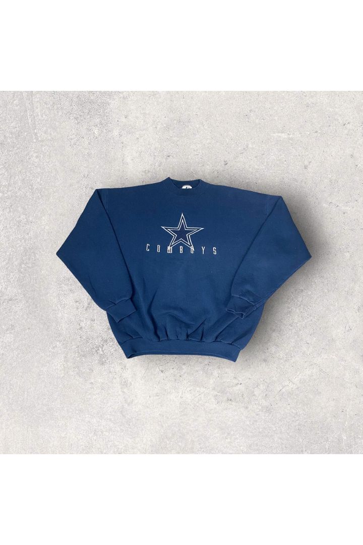 Vintage Logo Athletic Dallas Cowboys Embroidered Crewneck- XL