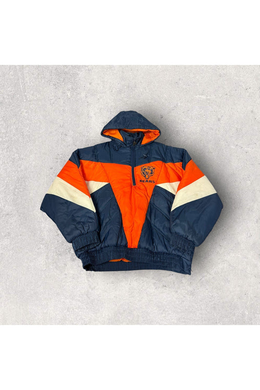 Vintage Pro Player 90s Chicago Bears Pullover Hooded Winter Jacket- XL
