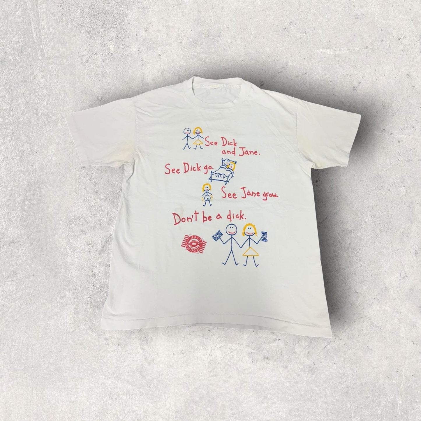 Vintage Single Stitch Dick And Jane Don't Be A Dick Tee- L