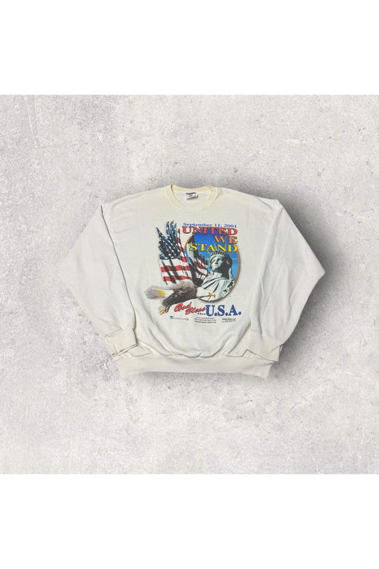 Vintage September 11, 2001 United We Stand Memorial Crewneck- XL