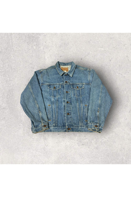 Vintage Three Rivers Looney Tunes That's All Folks! Embroidered Denim Jacket- XL