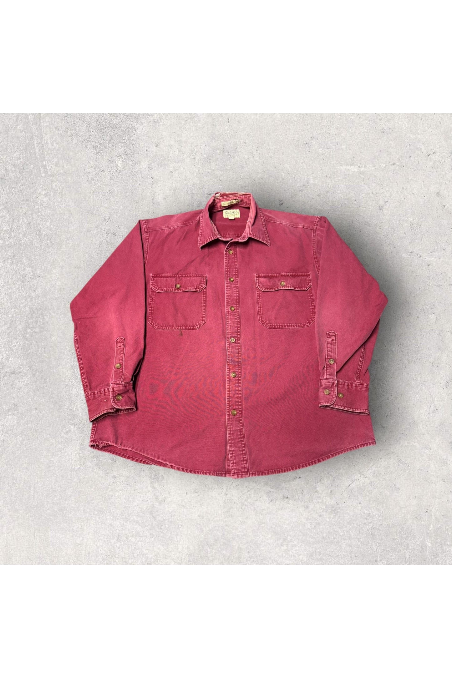 Vintage Cabelas Stonewash Canvas Long Sleeve Button Up- L