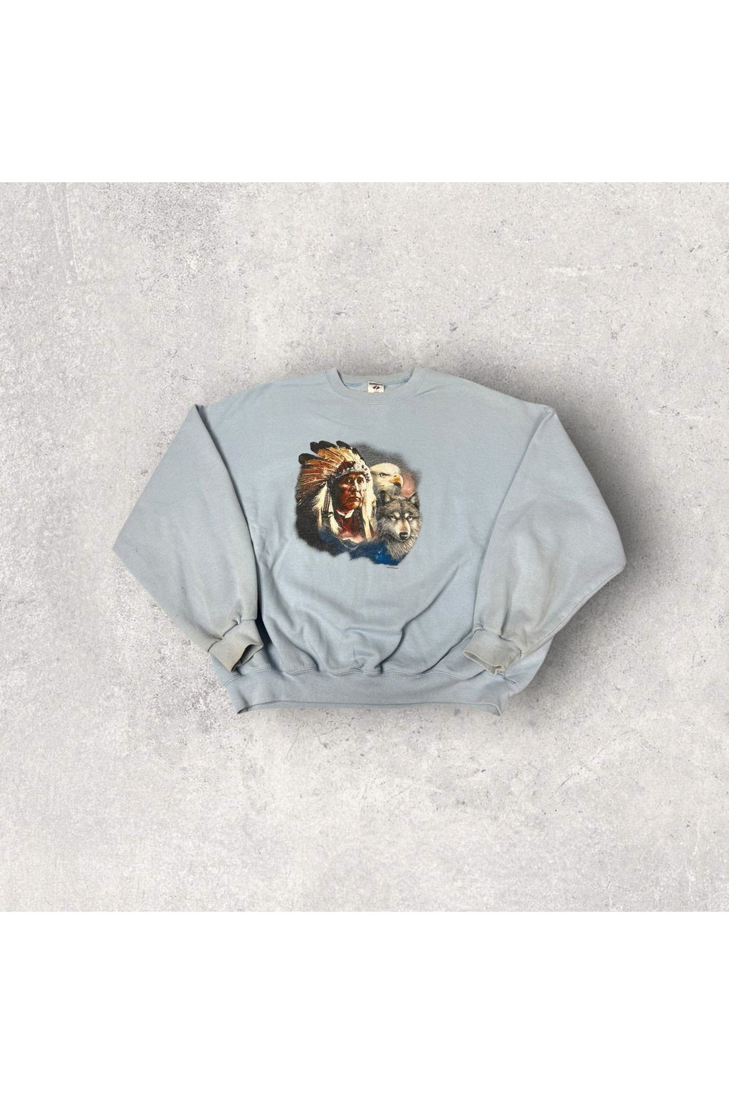 Vintage Jerzees Native American Nature Crewneck- XXL