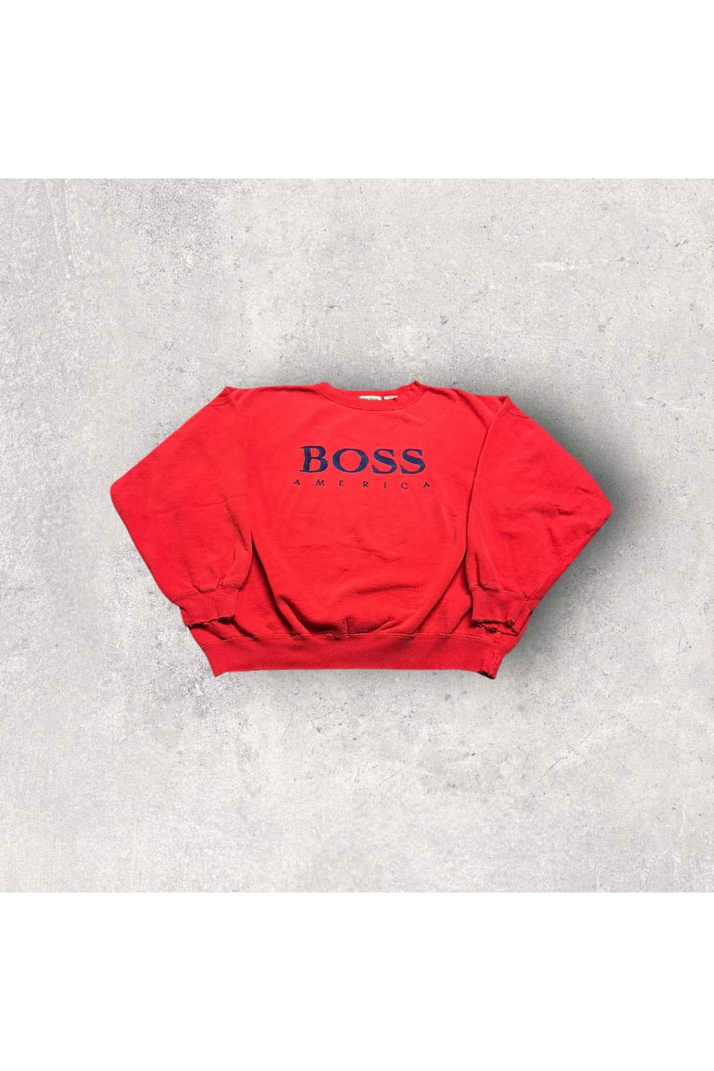 Vintage 90s BOSS America Embroidered Crewneck- XL
