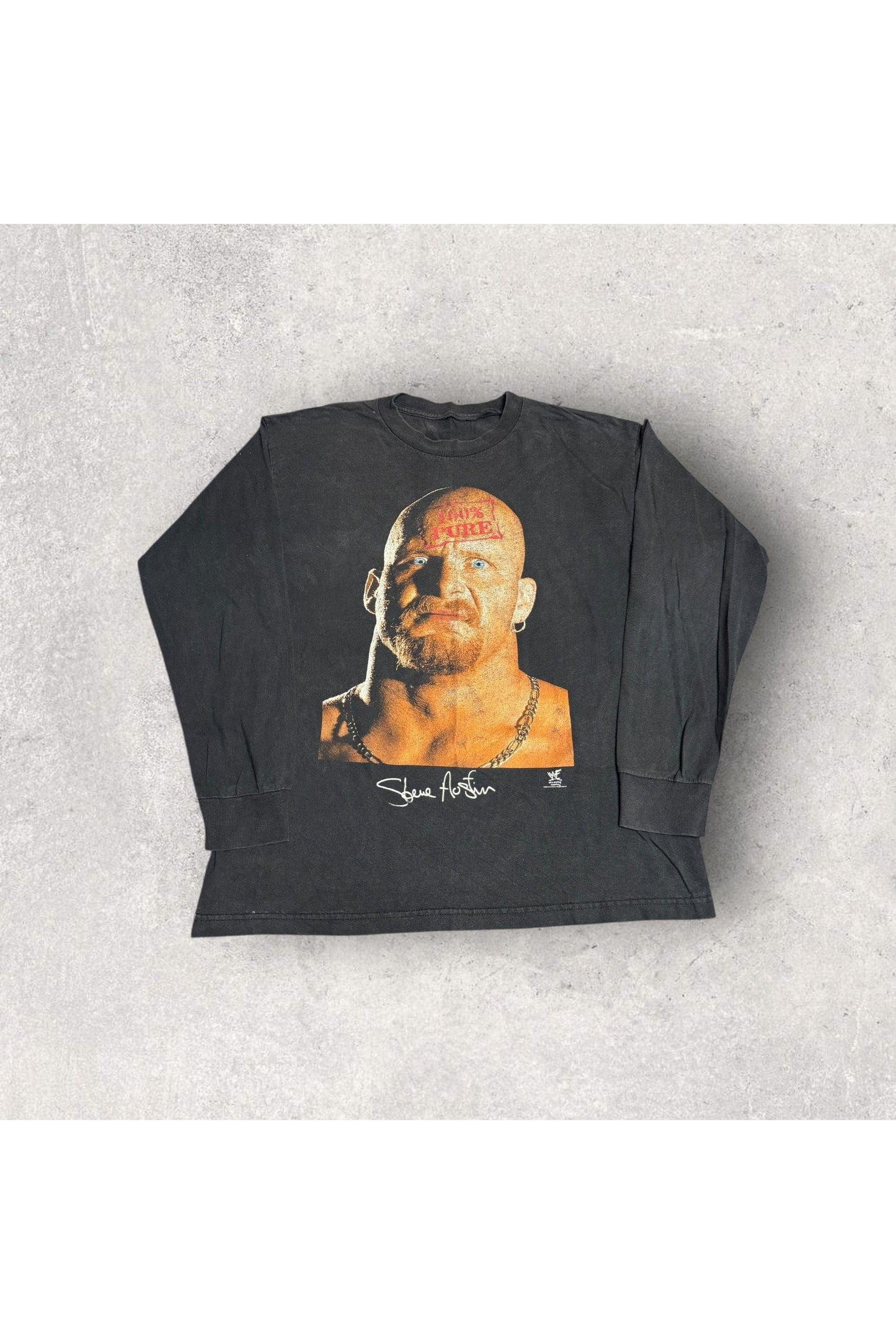 Vintage 1998 Stone Cold Steve Austin 100% Pure Whoop Ass WWF Wrestling Long Sleeve- L