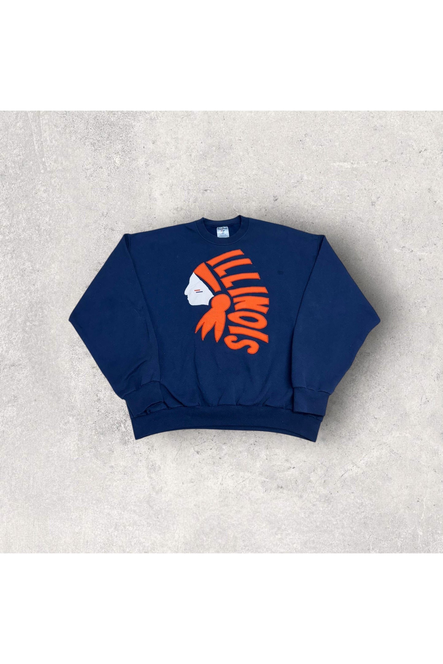 Vintage Jerzees University of Illinois Embroidered Crewneck- XL