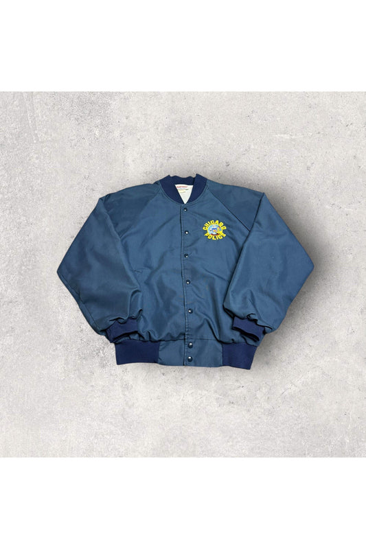 Vintage Hartwell Chicago Police Embroidered Button Snap Bomber Jacket- L