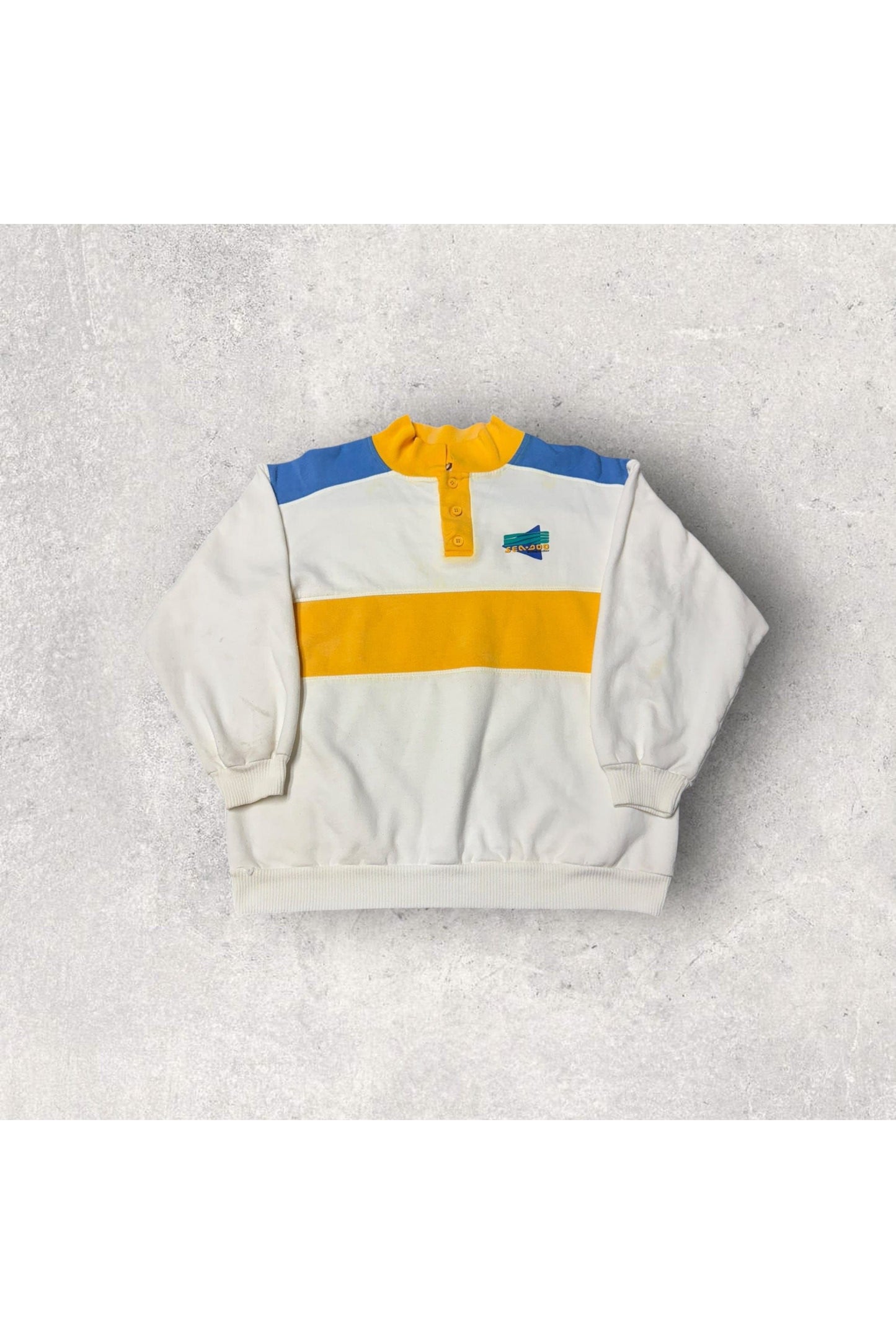 Vintage 80s/90s Sea-Doo Bombardier Collared Sweater- L