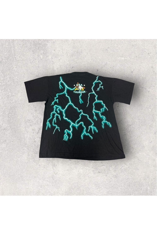 Vintage Single Stitch USA Thunder Forever Free All Over Print Tee- XL