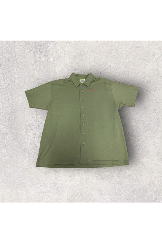 Vintage Adidas Button Up Polo- XXL