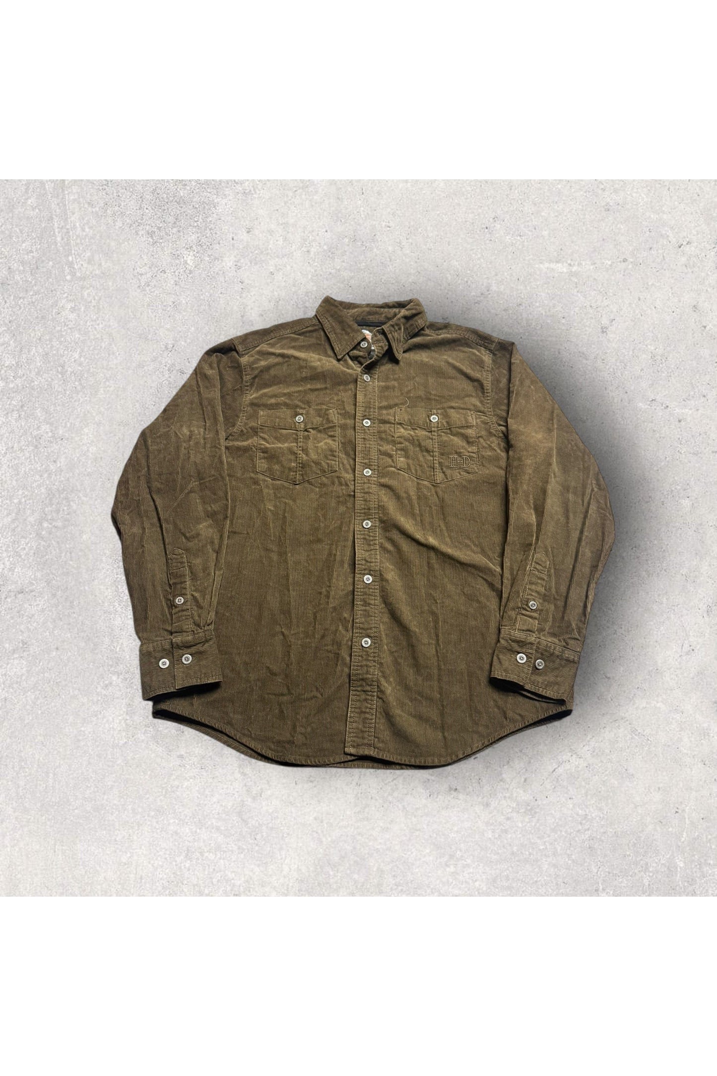 Harley-Davidson Long Sleeve Corduroy Button Up- L