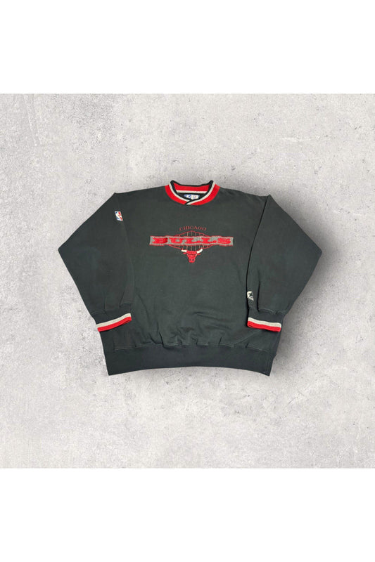 Vintage 90s Starter Chicago Bulls Embroidered Crewneck- M (Fits L/XL)