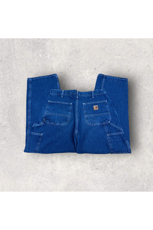 Carhartt Original Dungaree Fit B13 DST Carpenter Workwear Jeans- 33 x 30