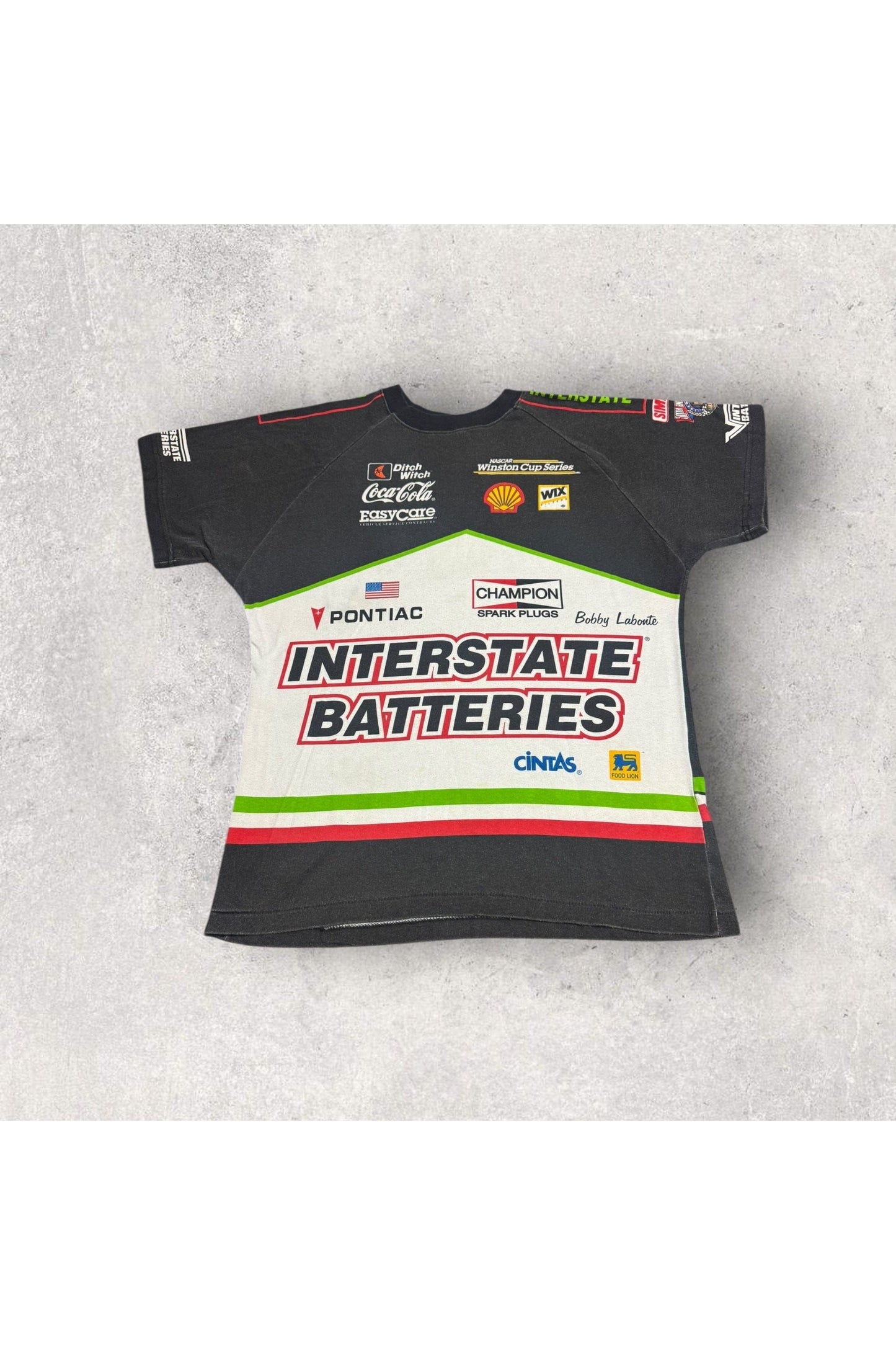 Vintage Chase Authentics 1998 Bobby Labonte Interstate Batteries NASCAR Winston Cup Series Pit Crew Tee- M