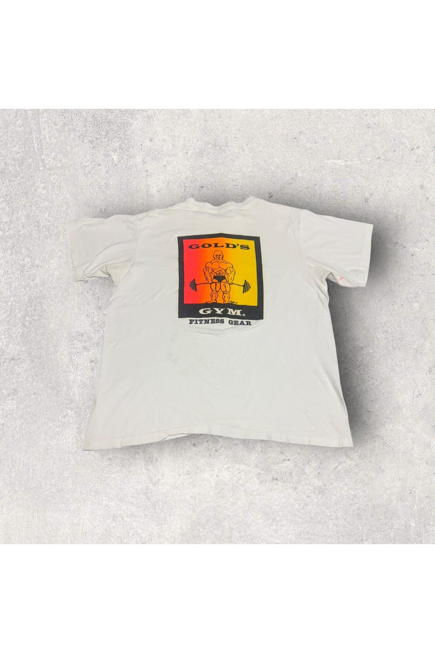Vintage Single Stitch Made In USA Gold's Gym Fitness Gear Tee- XL (Fits L)