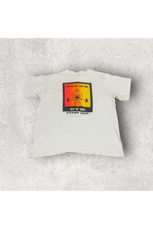 Vintage Single Stitch Made In USA Gold's Gym Fitness Gear Tee- XL (Fits L)