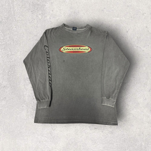 Vintage Lakeshirts Spring Break 2000 Steamboat Colorado Long Sleeve- L