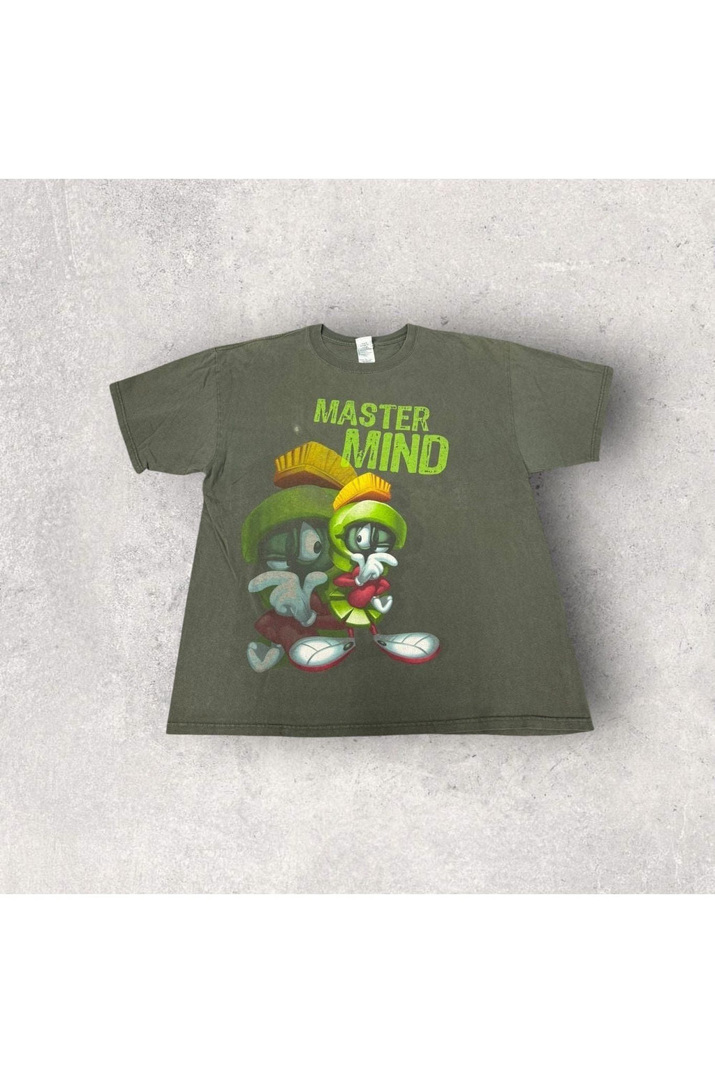 Vintage 2004 Six Flags Master Mind Marvin The Martian Tee- XL