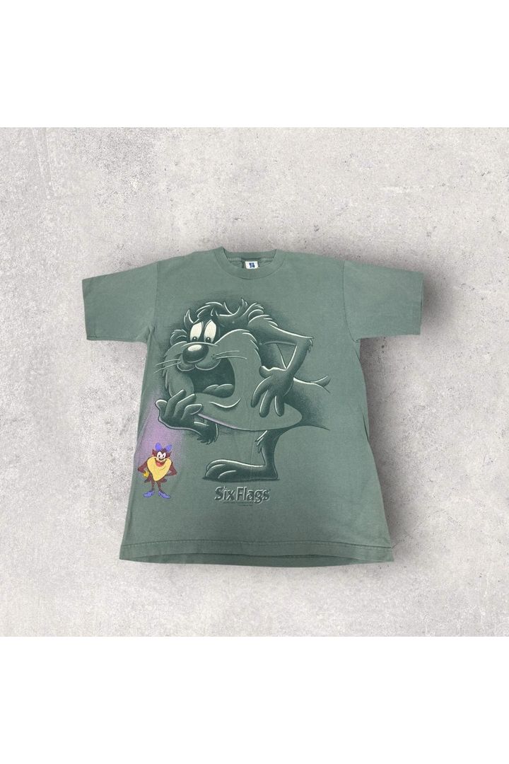 Vintage 1996 Six Flags Great America TAZ Tee- L