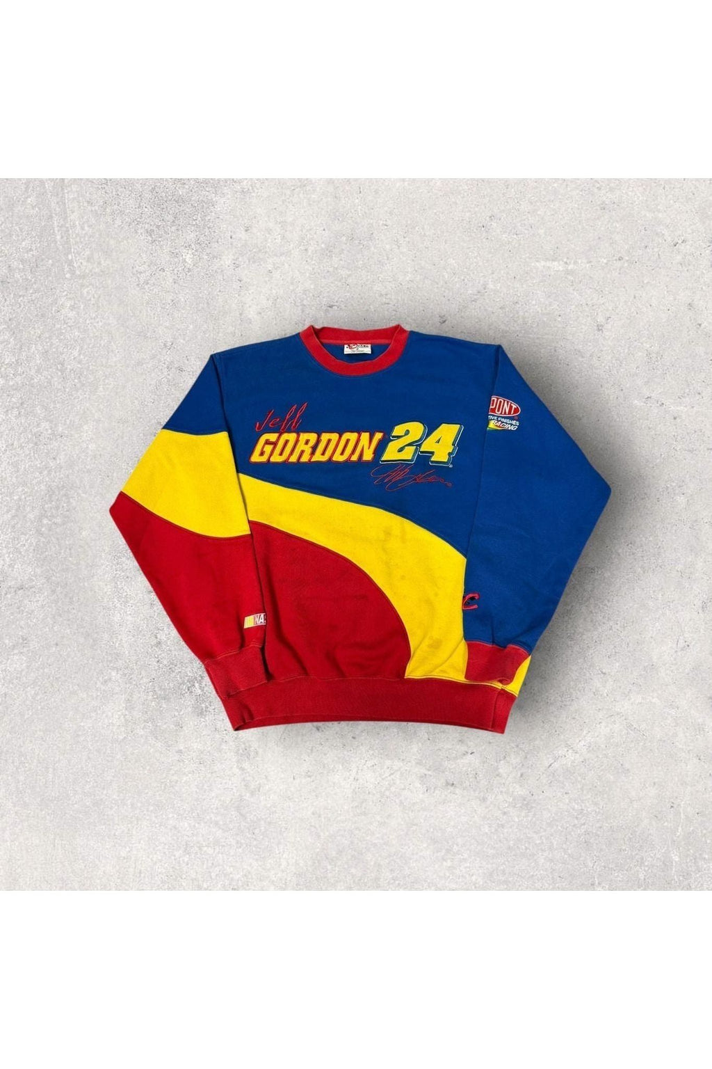 Vintage Chase Authentics Jeff Gordon Embroidered NASCAR Crewneck- M