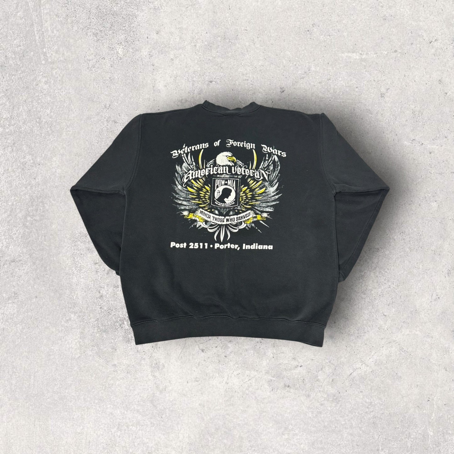 Vintage Bayside Made In USA Veterans of Foreign Wars POW MIA Crewneck- L