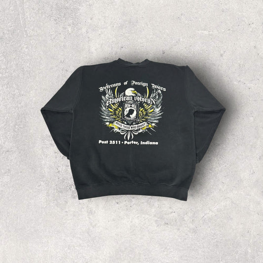 Vintage Bayside Made In USA Veterans of Foreign Wars POW MIA Crewneck- L
