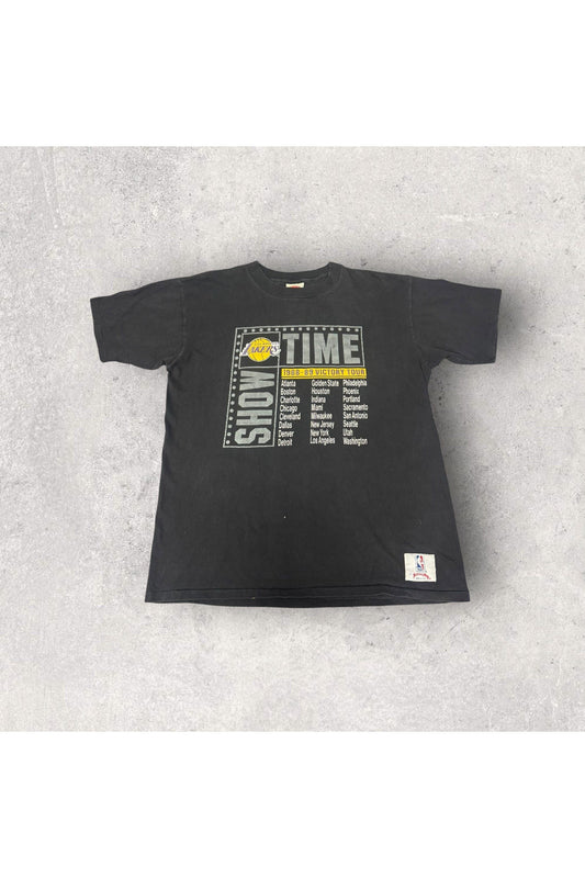 Vintage Nutmeg Mills Los Angeles Lakers 1988-89 Victory Tour Tee- XL