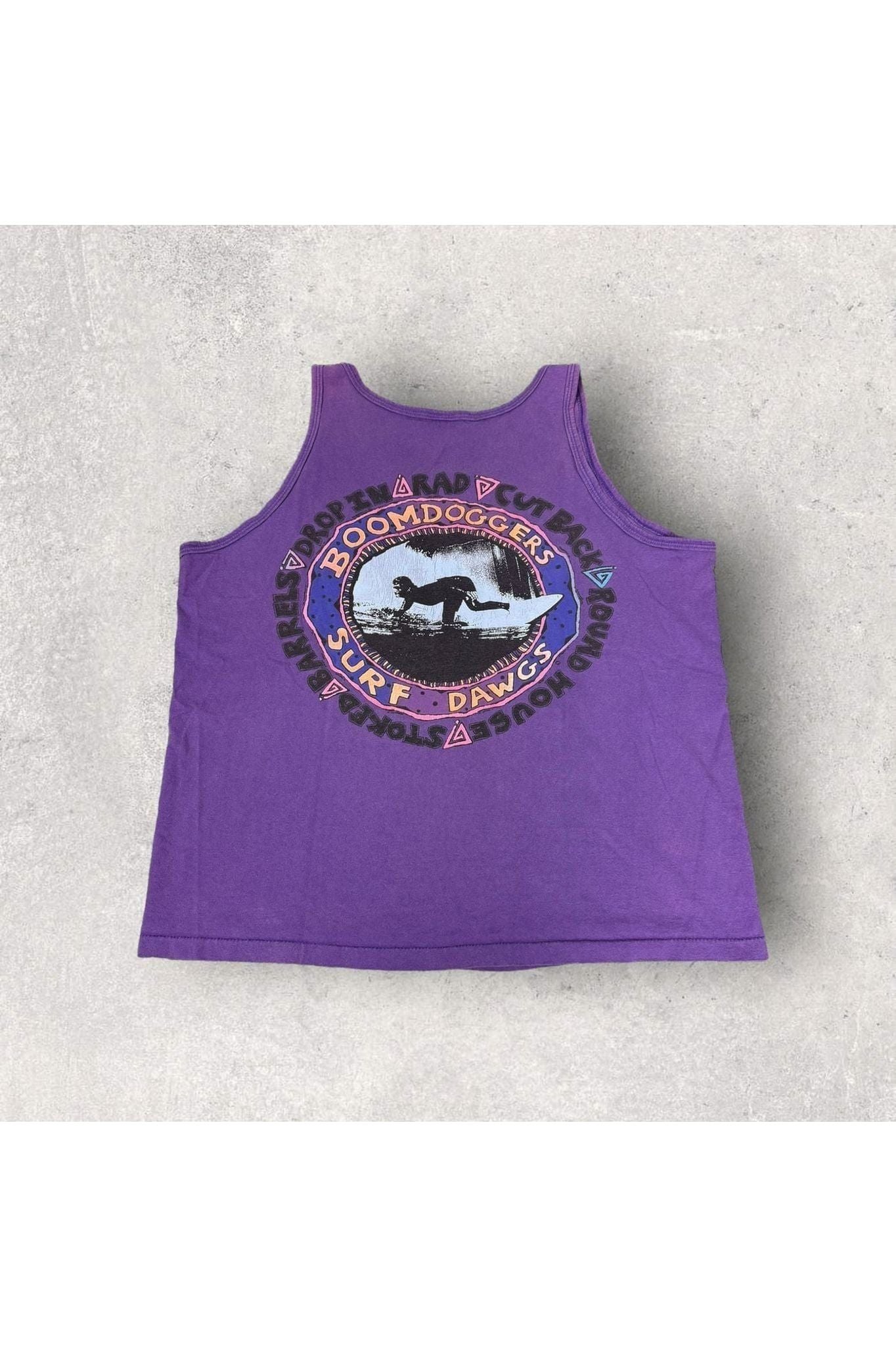 Vintage Anvil Boom Doggers Surf Dawgs Tank- XL