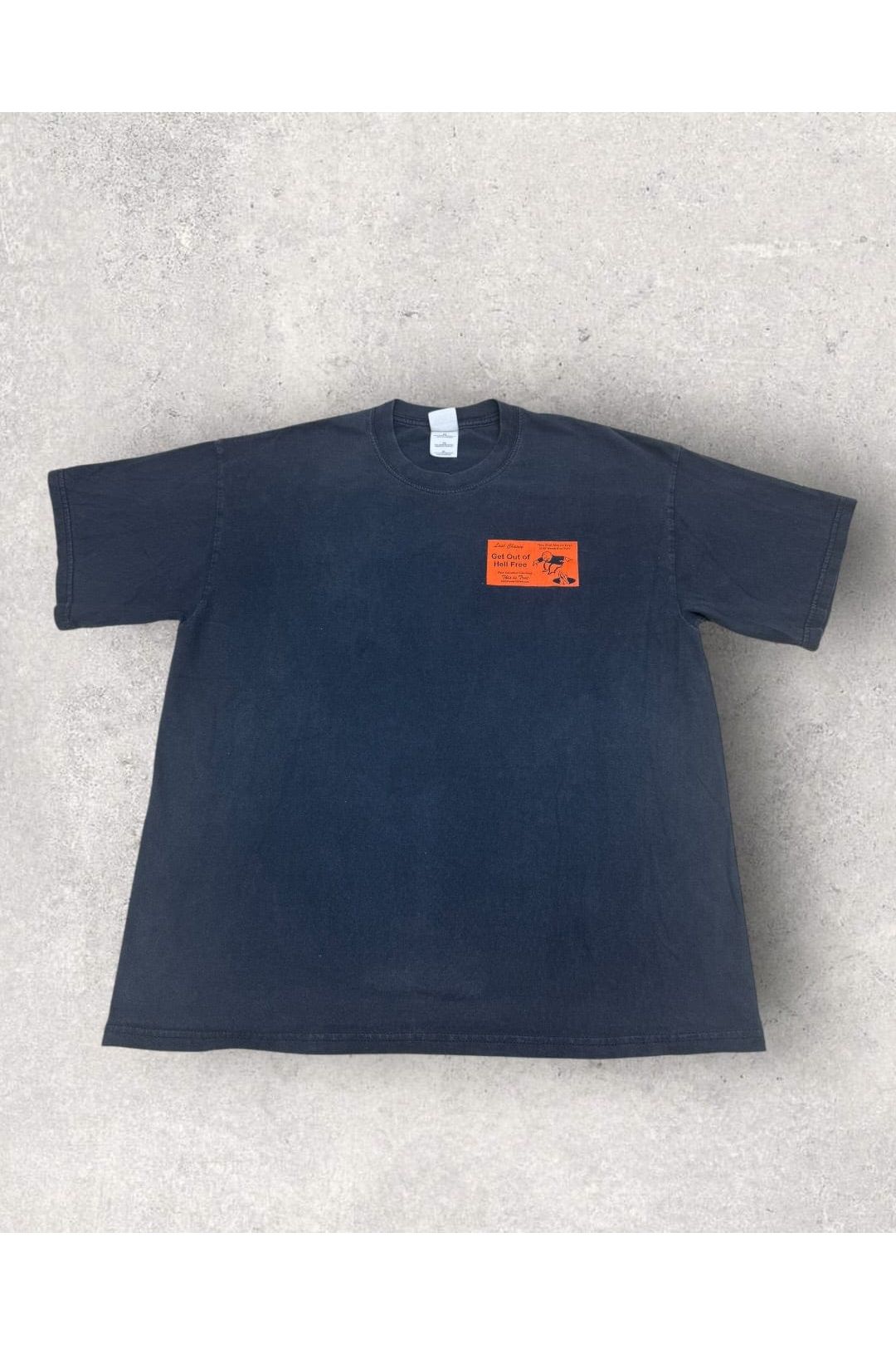 Vintage 2002 Gildan Last Chance Get Out Of Hell Free Monopoly Religious Parody Tee- XL