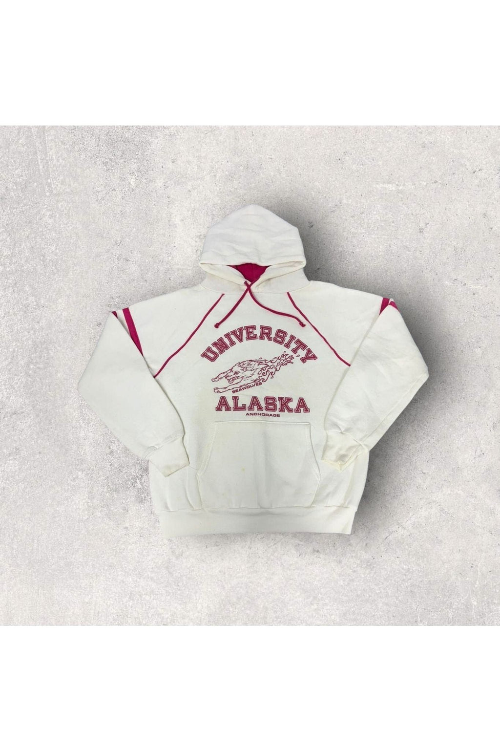 Vintage Velva Sheen Made In USA University of Alaska Hoodie- M