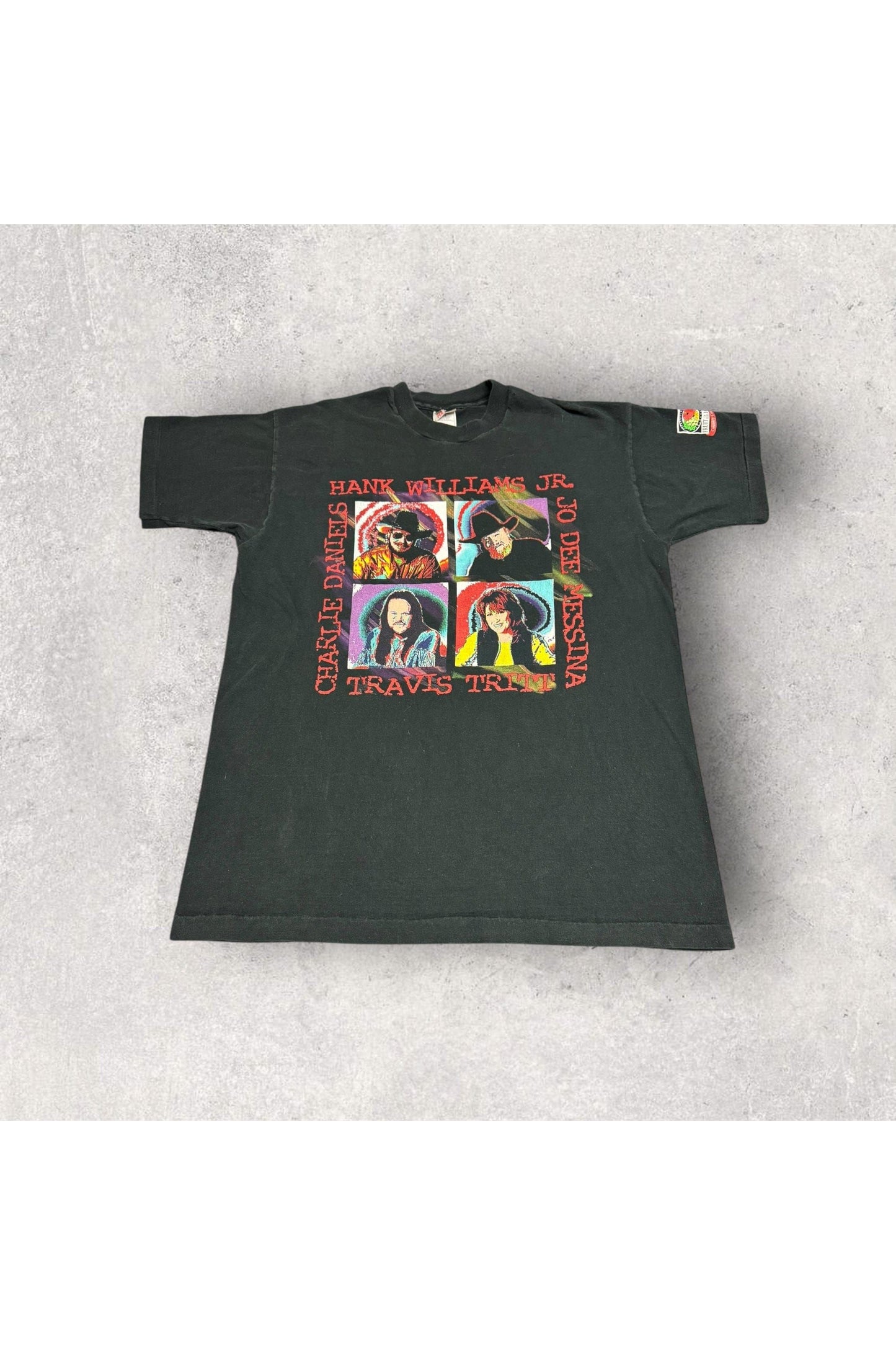 Vintage Single Stitch Fruit of the Loom Hank Williams Jr. Country Comfort Tour Tee- XL