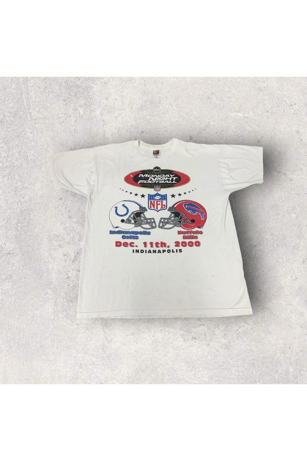 Vintage 2000 Monday Night Football Colts vs. Bills Tee- XL