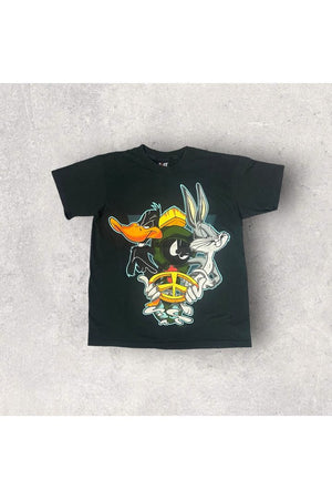 Vintage 1993 Giant Warner Bros. Marvin Martian x Bugs Bunny x Daffy Duck Peace Tee- L