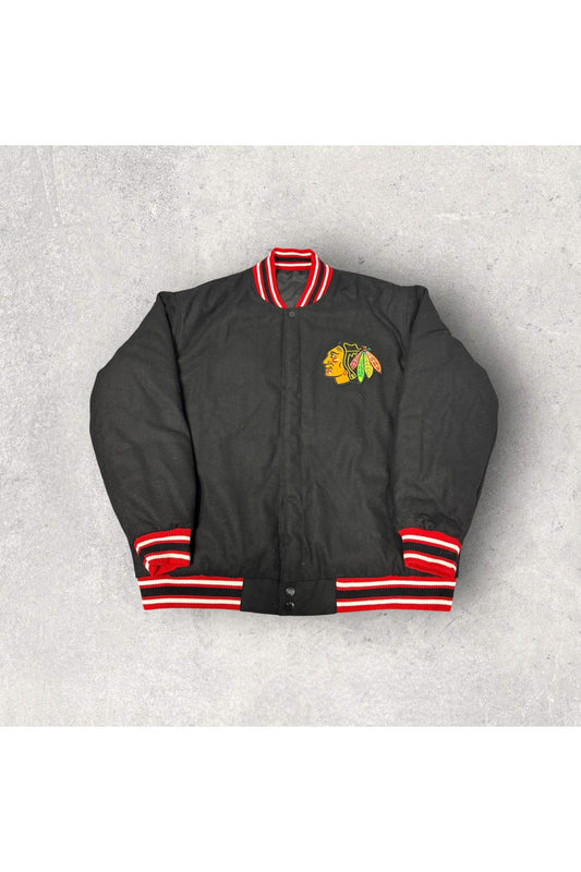 Vintage 2000s Arrow Chicago Blackhawks Reversible Bomber Jacket- XXL