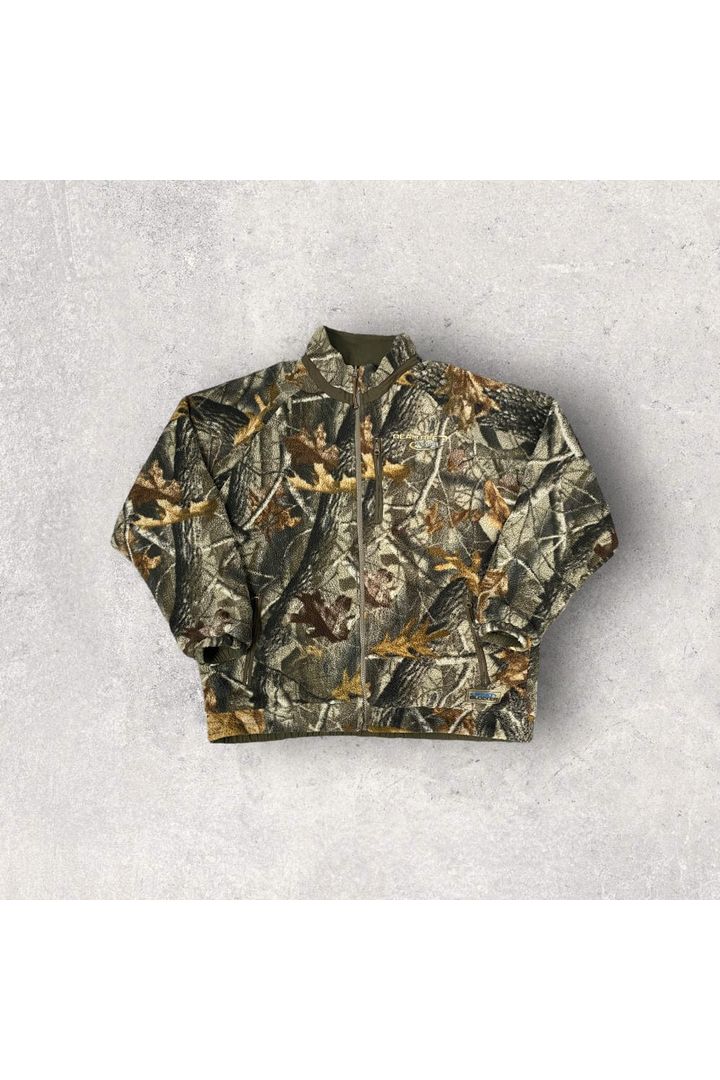 Real Tree Camo Pro Series Wind Blocker Insulated Full Zip Fleece- L ...