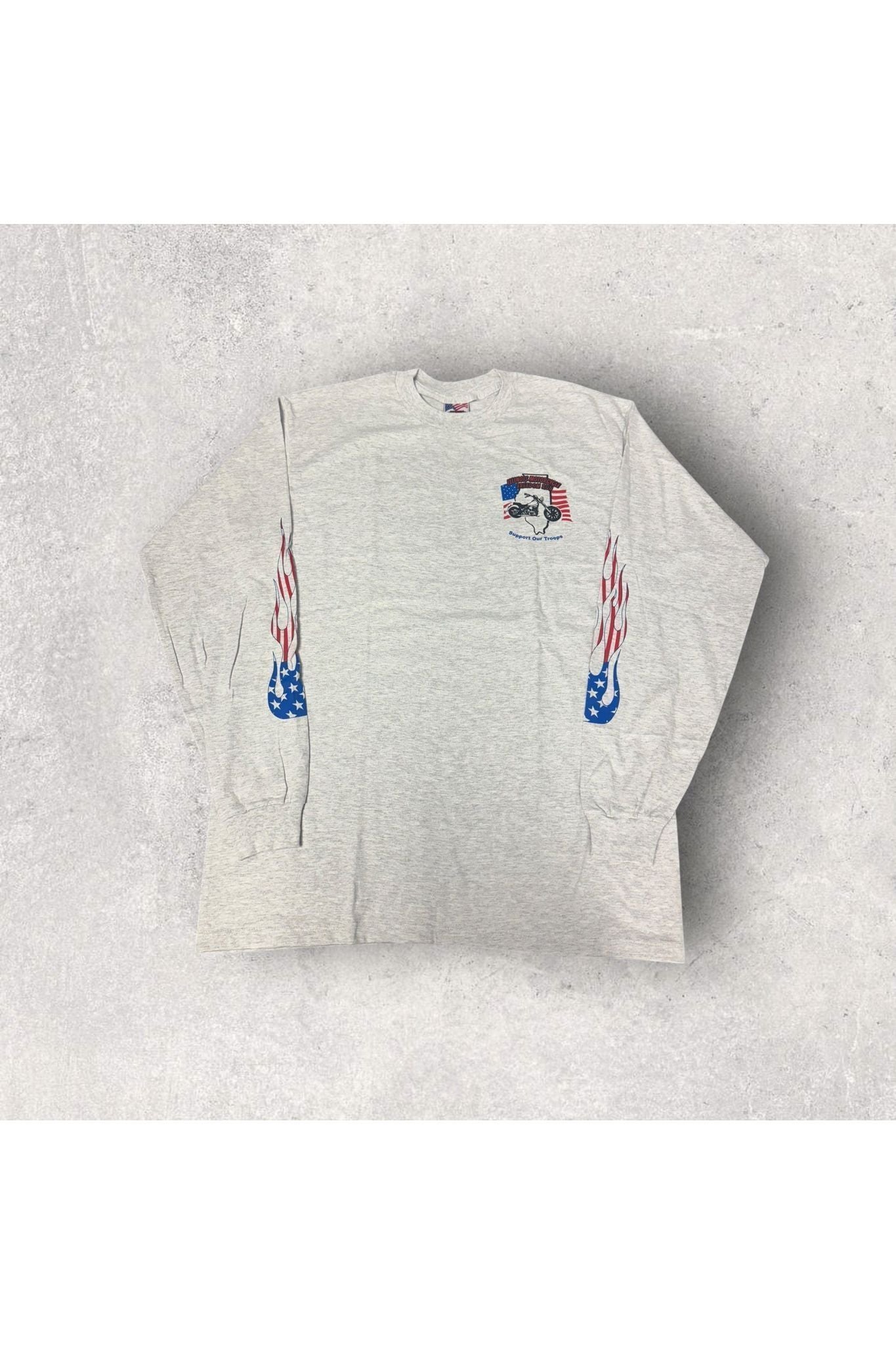 Vintage 2004 Made In USA Illinois Motorcycle Freedom Run Long Sleeve- XL