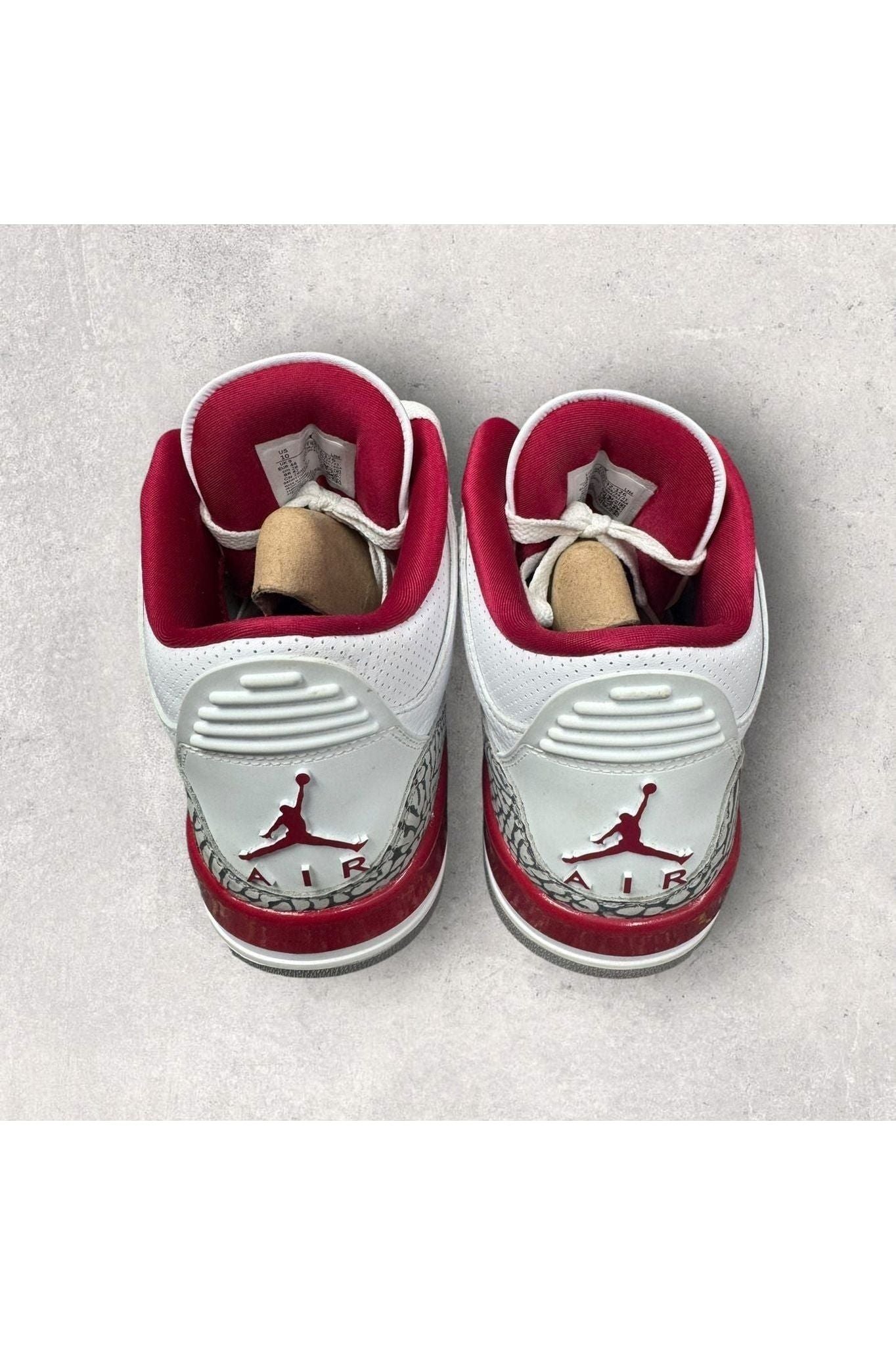Jordan 3 Retro CARDINAL RED- SZ 10