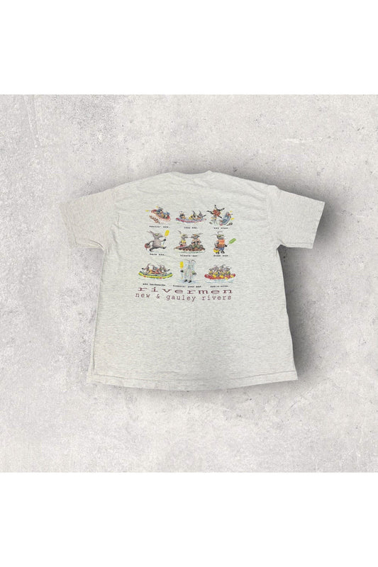 Vintage 2001 Rivermen New & Gauley Rivers Humor Tee- XL