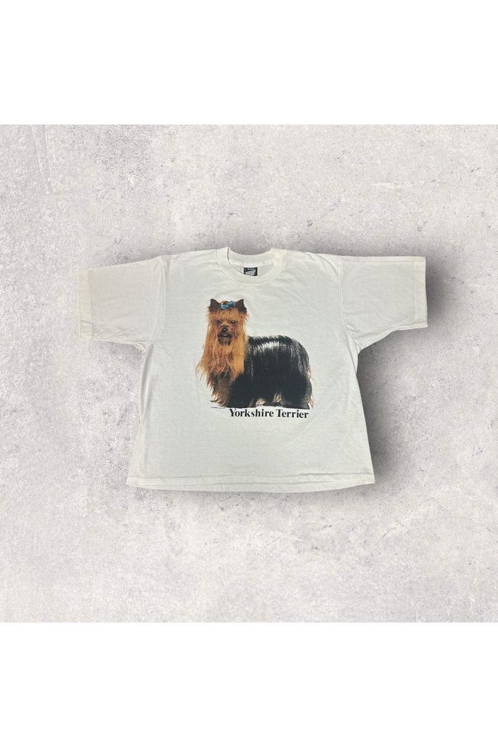 Vintage Best Screen Stars Single Stitch 1991 Yorkshire Terrier Tee- L